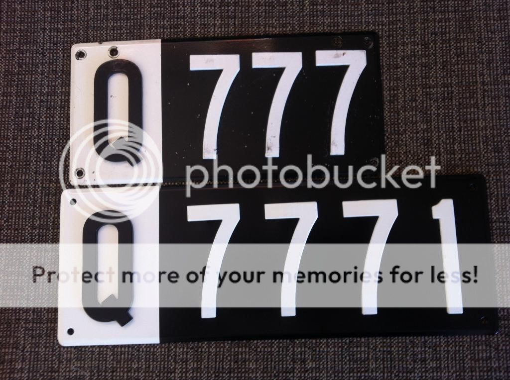 Q '8' & 40 Heritage Q Plates for auction, Brisbane, Thurs